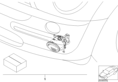 Zest. dopos. - lampy przeciwmgłowe (03_2174) dla MINI Cabrio R52 Cooper S Cabrio ECE