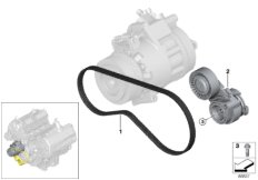 Napęd pasowy sprężarki klimatyzacji (11_3262) dla BMW 5' E60 LCI 540i Lim ECE