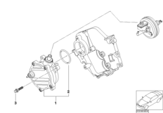 Pompa próżniowa z prowadzeniem przewodu (11_3375) dla BMW 7' E65 760i Lim ECE