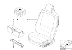 Fotel przedni kompletny (52_2310) dla BMW 3' E46 320d Tou ECE