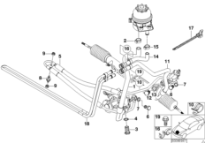 Hydr. układ kier./przewody oleju (32_1186) dla BMW X5 E53 X5 4.4i SAV USA