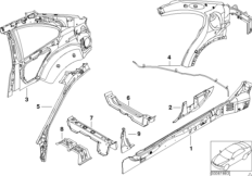 Szkielet boczny, elementy pojed. (41_1262) dla BMW 3' E46 318ti Com ECE
