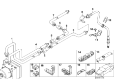 Przewód hamulcowy tylny ASC (34_1195) dla BMW 3' E46 325i Lim THA