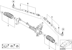Drążki kierownicze/drążek kierowniczy (32_1280) dla MINI R53 Cooper S 3-drzwiowy USA
