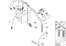 Przewód hamulcowy przedni DSC (34_1203) dla MINI Cabrio R52 One Cabrio ECE