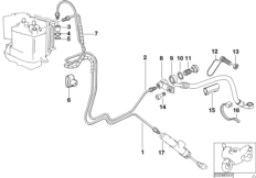 Przewód hamulcowy tylny Integral ABS (34_1221) dla BMW R 1100 S 98 (0422,0432) USA