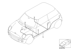 Wiązka przewodów audio (65_0802) dla MINI Cabrio R52 Cooper S Cabrio USA