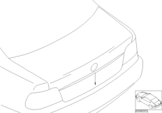 Doposażenie - chrom. listwa tylnej klapy (03_0429) dla BMW 5' E39 525tds Tou ECE