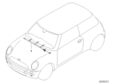 Wiązka przewodów tablicy przyrządów (61_1825) dla MINI Cabrio R52 Cooper Cabrio ECE
