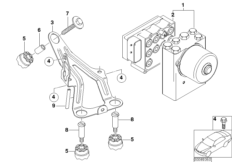 Agr. hydr. ABS/sterownik/Mocowanie (34_1213) dla MINI R50 Cooper 3-drzwiowy USA