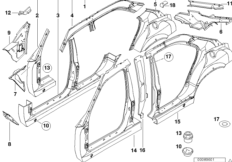 Szkielet boczny (41_0006) dla BMW 7' E38 750iL Lim USA