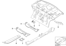 Ściana działowa bagażnika (41_1416) dla BMW 7' E65 730d Lim ECE