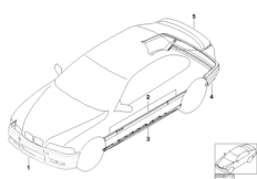 Doposażenie - pakiet aerodynamiczny M (03_0798) dla BMW 3' E36 323ti Com ECE