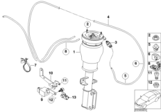 Regulacja poziomu/amort. pneum./czujnik (31_0606) dla BMW X5 E53 X5 3.0i SAV USA