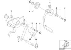 Ułożyskowanie mechanizmu dźwigni kolan. (46_0717) dla BMW C1 200 (0192) ECE