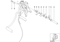 Ustalenie mechanizmu dźwigni kolanowej (46_0707) dla BMW C1 200 (0192) ECE