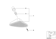 Lampa kierunkowskazu, przednia (63_0695) dla BMW K 1200 RS 01 (0547,0557) ECE