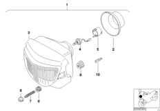 Reflektor (63_0606) dla BMW G 650 GS 09 (0180) ECE