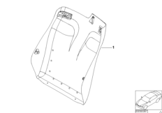 Ind. tyl. ścianka fotela, skóra (91_0315) dla BMW 3' E46 325Ci Cab ECE