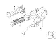 Handbrake control assembly (32_0955) dla BMW R 850 R 02 (0428) ECE