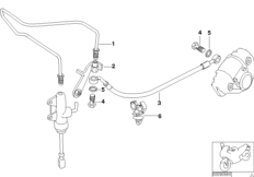 Przewód hamulcowy tylny nie dla ABS (34_1011) dla BMW F 650 GS Dakar 04 (0176,0186) USA