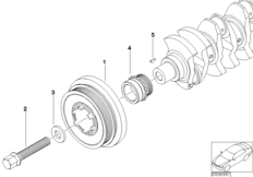 Napęd pasowy-amortyzator drgań (11_3313) dla BMW X3 E83 X3 2.0d SAV ECE