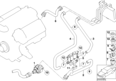 Zawór pompy węży wodnych (64_1505) dla BMW 7' E65 750i Lim ECE