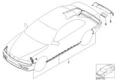 Zest. dopos. - pakiet aerodynamiczny M (03_0792) dla BMW 3' E46 323i Lim ECE