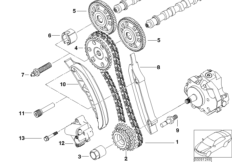 Mechanizm ster.-łańcuch sterujący górny (11_3463) dla BMW X5 E53 X5 3.0d SAV ECE