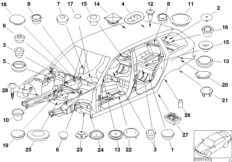 Pokrywka zamykająca/Korek zamykający (51_4015) dla BMW 3' E46 325i Tou USA