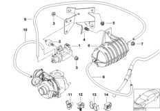 Sterowanie podciśnieniowe-turbospręż. (11_3331) dla BMW 3' E46 320Cd Cou ECE