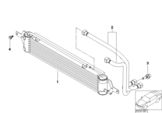 Chłodnica oleju/przewód chłodnicy oleju (17_0221) dla MINI R50 Cooper 3-drzwiowy USA