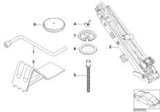 Komplet narzędzi/podnośnik samoch. (71_1045) dla BMW X5 G05 X5 40iX SAV ECE