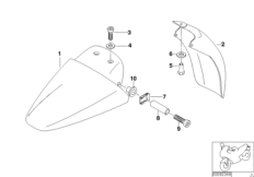 Osłona przedniego koła (46_0413) dla BMW K 1200 LT 99 (0545,0555) ECE