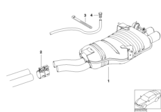 Układ wydechowy tylny (18_0463) dla BMW X3 E83 LCI X3 2.5si SAV ECE