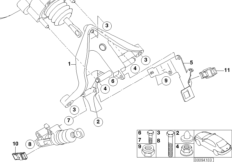 Kozioł łożyskowy dźwigni nożnej (35_0265) dla MINI R53 Cooper S 3-drzwiowy USA