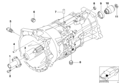GS5-39DZ AWD, housing+add-on parts (23_0907) dla BMW 3' E46 330xd Tou ECE