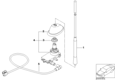 Elementy poj. anteny dachowej (65_0779) dla MINI R53 Cooper S 3-drzwiowy USA