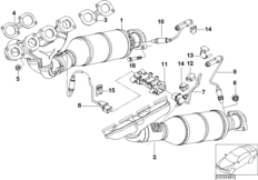 Kolektor wydechowy z katalizatorem (18_0482) dla BMW 7' E65 740i Lim ECE