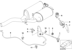 Sterowanie podciśnieniowe-przep. spalin (18_0485) dla BMW 7' E66 750Li Lim USA