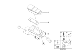 Podnóżki przednie (46_0749) dla BMW F 650 CS 02 (0174,0184) USA