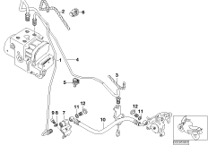Przewód hamulcowy tylny ABS (34_1257) dla BMW F 650 CS 02 (0174,0184) USA