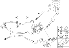 Hydr. układ kier./przewody oleju (32_1339) dla BMW 7' E66 735Li Lim THA