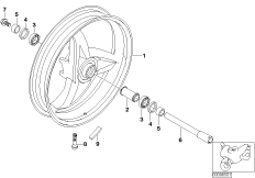 Przednie koło (36_0626) dla BMW F 650 CS 04 (0177,0187) ECE