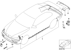 Zest. dop. - pakiet aerodyn. M (od 9/01) (03_0802) dla BMW 3' E46 318i Lim RUS