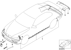 Zest. dop. - pakiet aerodyn. M (od 9/01) (03_0801) dla BMW 3' E46 325i Tou USA