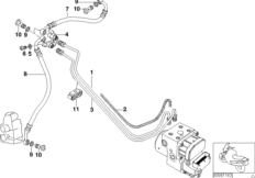 Przewód hamulcowy przedni ABS (34_1265) dla BMW F 650 CS 04 (0177,0187) ECE