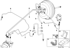 Przewód hamulcowy przedni DSC (34_0978) dla BMW X5 E53 X5 3.0i SAV USA