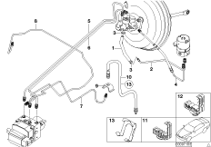Przewód hamulcowy przedni DSC (34_0979) dla BMW X5 E53 X5 4.4i SAV ECE