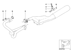 Części układu wydechowego z mocowaniem (18_0285) dla BMW R 1100 RS 93 (0411,0416) ECE